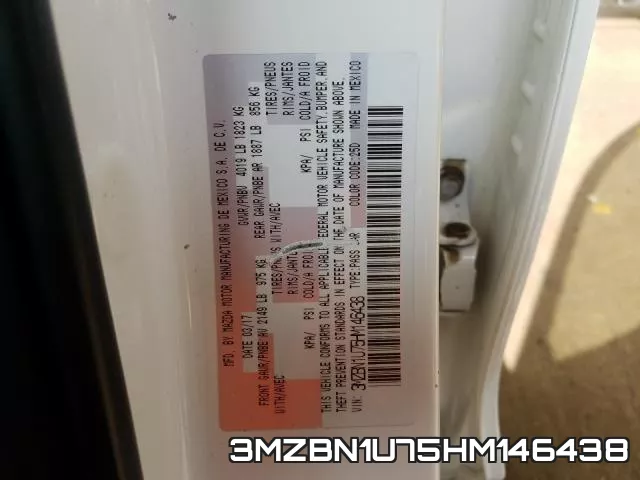 3MZBN1U75HM146438 фото 2