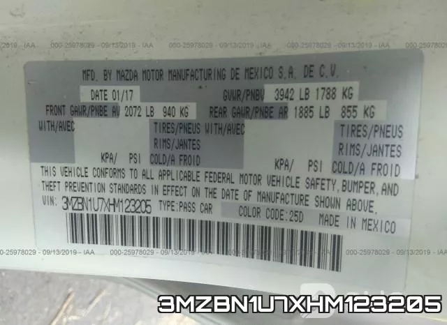 3MZBN1U7XHM123205 фото 10