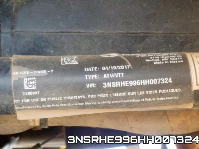 3NSRHE996HH007324 фото 2
