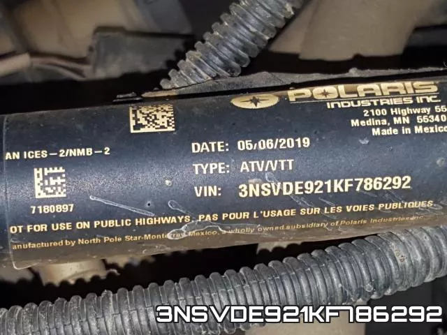 3NSVDE921KF786292 фото 2