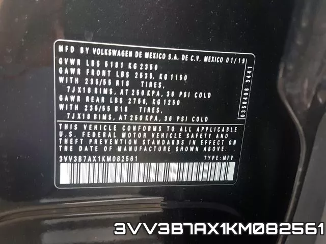 3VV3B7AX1KM082561 фото 2
