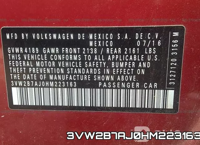 3VW2B7AJ0HM223163 фото 10