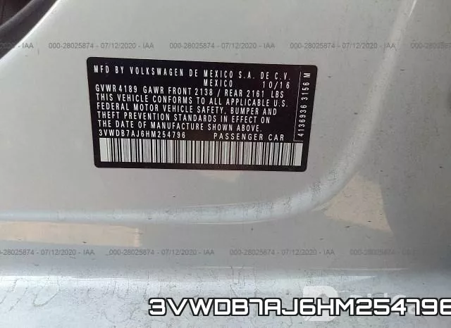 3VWDB7AJ6HM254796 фото 10