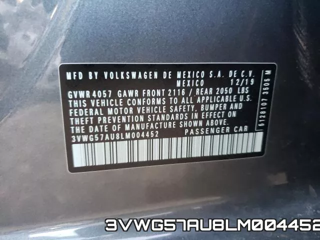 3VWG57AU8LM004452 фото 2