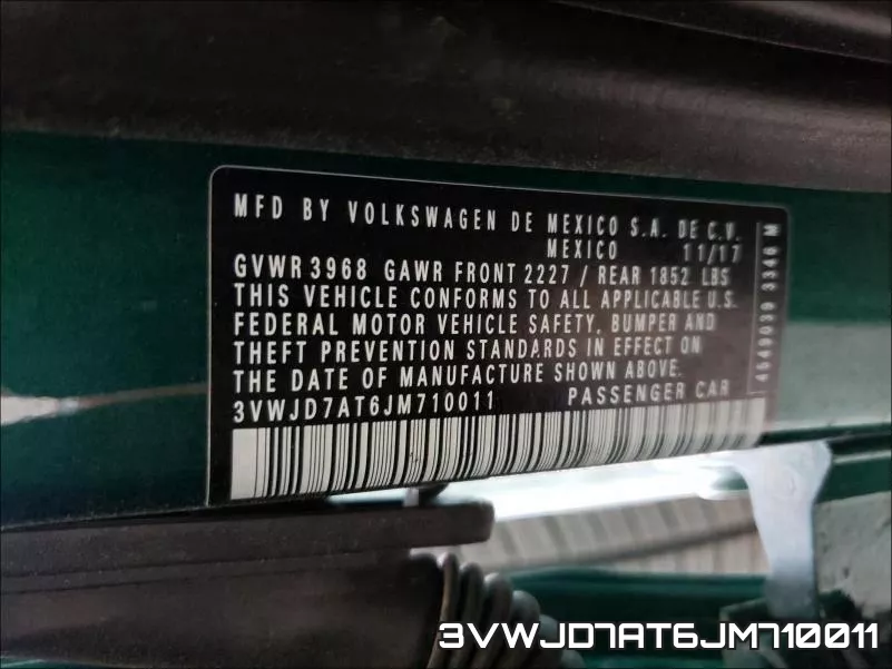 3VWJD7AT6JM710011 фото 2