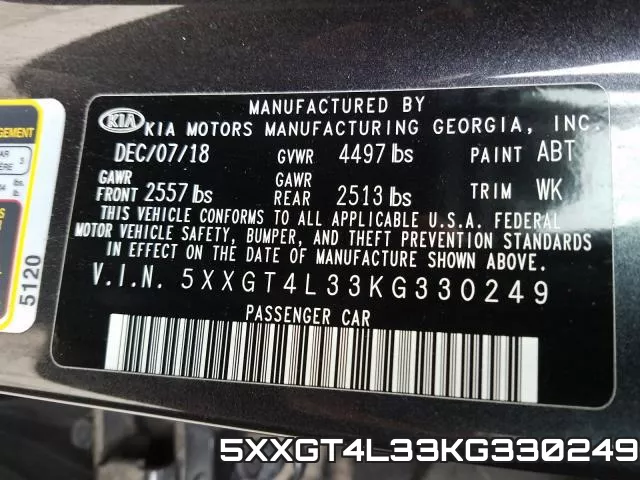 5XXGT4L33KG330249 фото 2