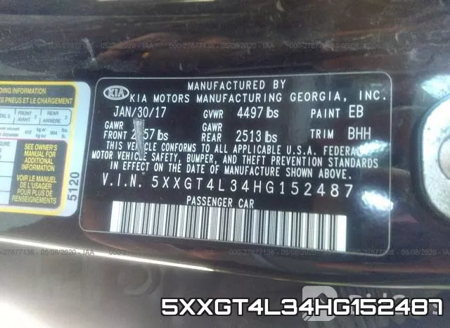 5XXGT4L34HG152487 фото 9