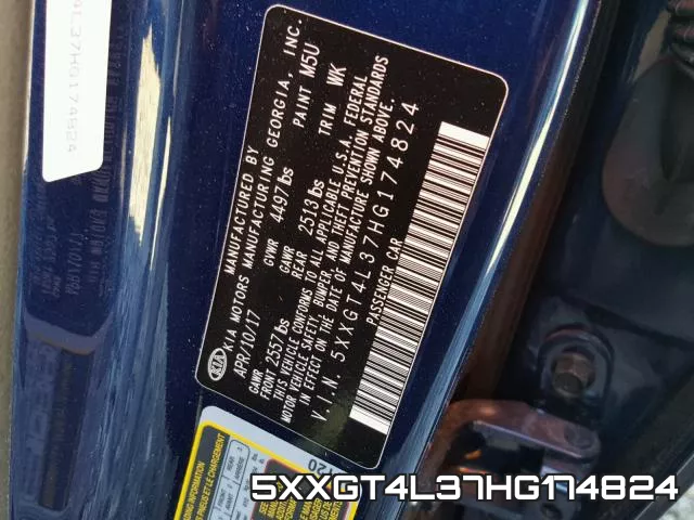 5XXGT4L37HG174824 фото 2