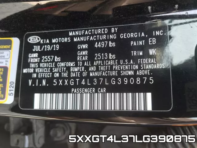 5XXGT4L37LG390875 фото 2