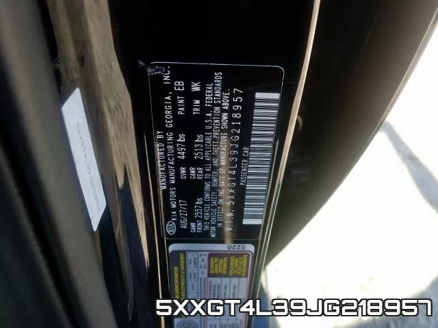 5XXGT4L39JG218957 фото 2