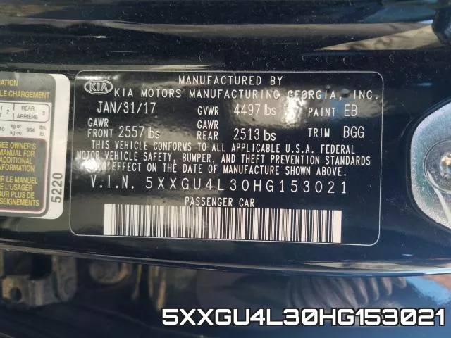 5XXGU4L30HG153021 фото 2