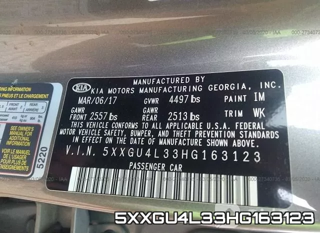 5XXGU4L33HG163123 фото 10