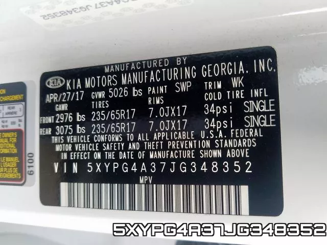 5XYPG4A37JG348352 фото 2