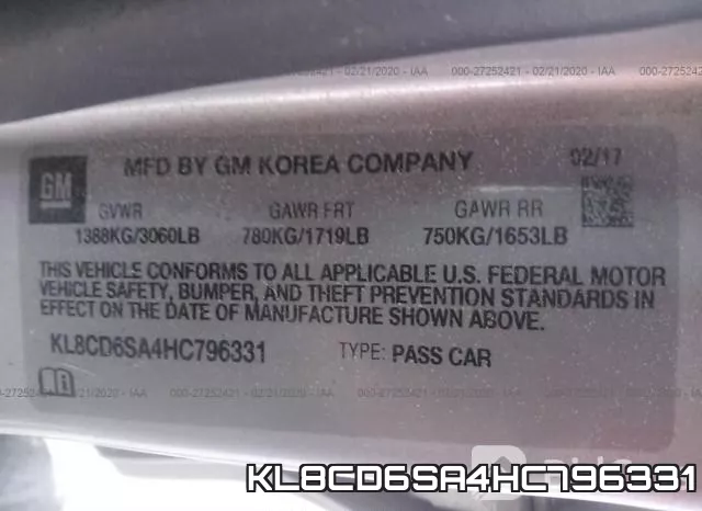 KL8CD6SA4HC796331 фото 9