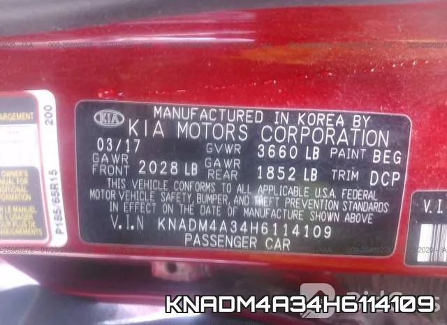 KNADM4A34H6114109 фото 10