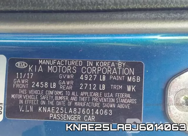 KNAE25LA8J6014063 фото 10