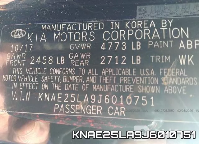 KNAE25LA9J6010751 фото 10