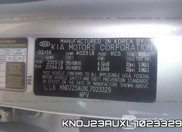 KNDJ23AUXL7023329 фото 9