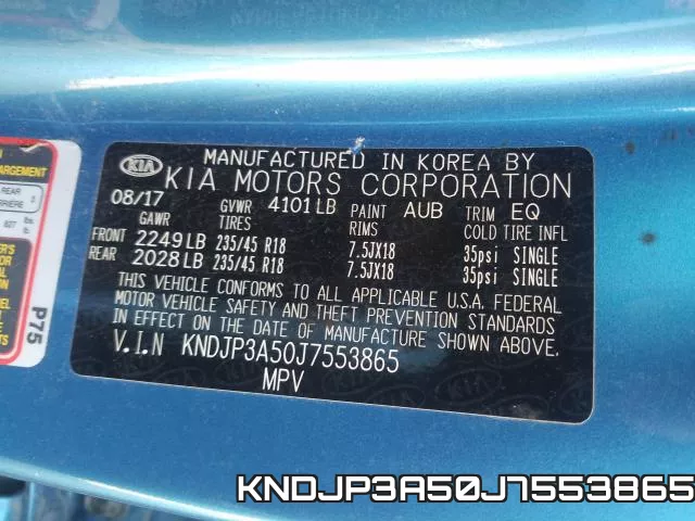 KNDJP3A50J7553865 фото 2