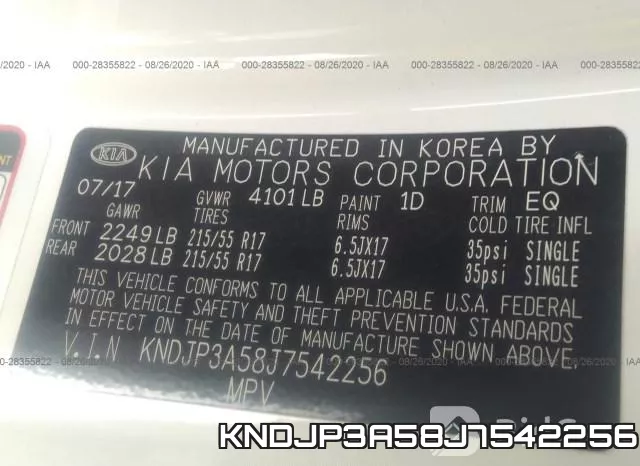 KNDJP3A58J7542256 фото 10