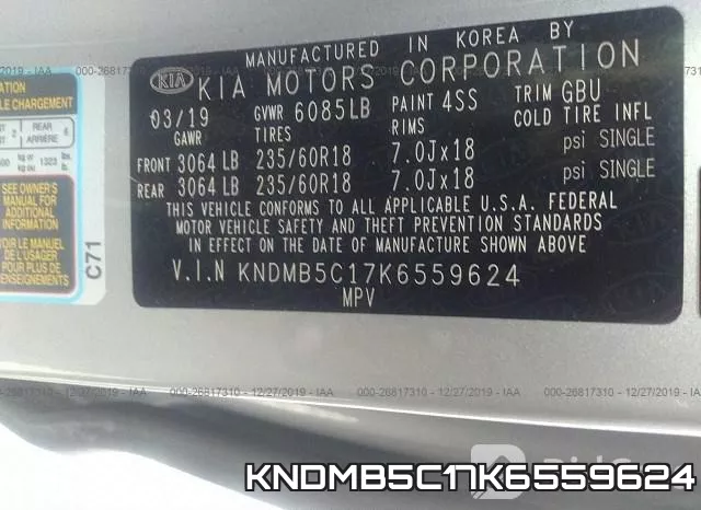 KNDMB5C17K6559624 фото 10