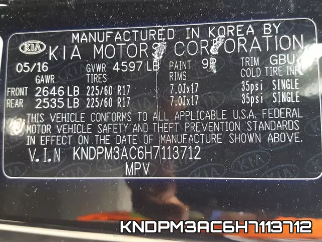 KNDPM3AC6H7113712 фото 2