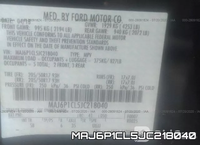 MAJ6P1CL5JC218040 фото 9