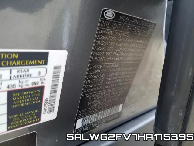 SALWG2FV7HA175395 фото 2