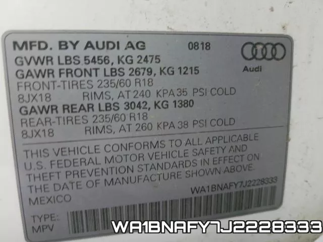 WA1BNAFY7J2228333 фото 2