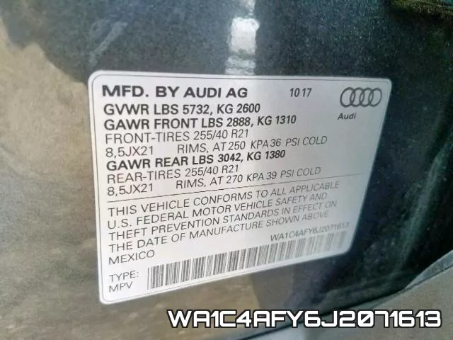 WA1C4AFY6J2071613 фото 2