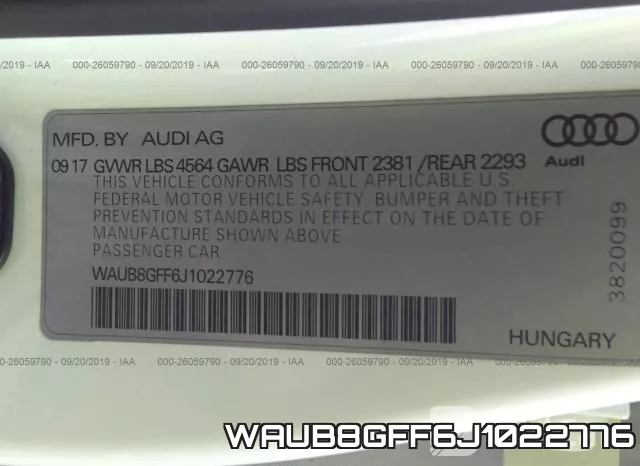 WAUB8GFF6J1022776 фото 10