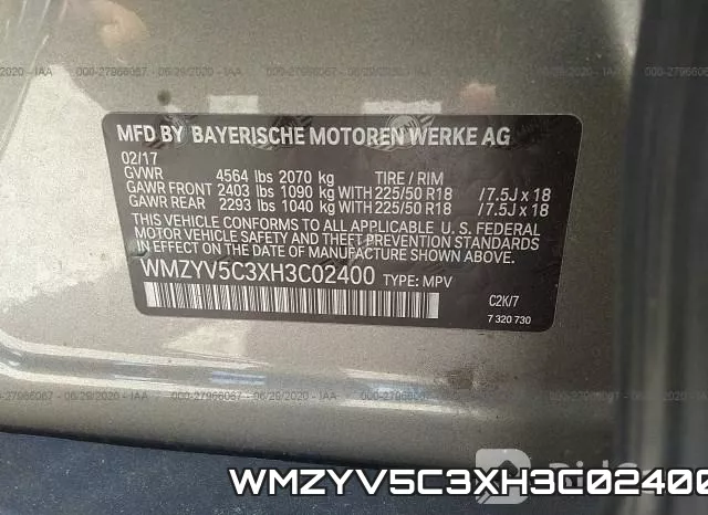 WMZYV5C3XH3C02400 фото 10