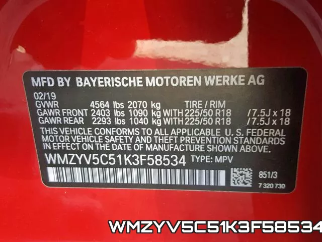WMZYV5C51K3F58534 фото 2