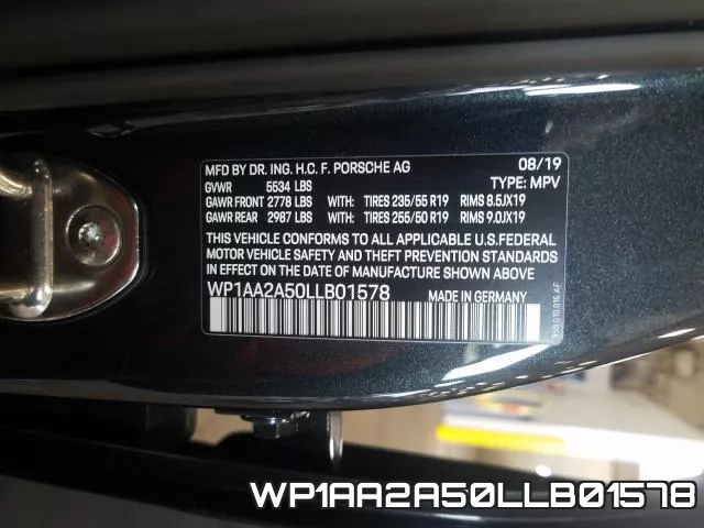 WP1AA2A50LLB01578 фото 2