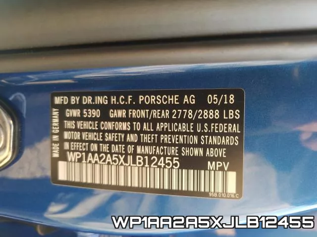 WP1AA2A5XJLB12455 фото 2