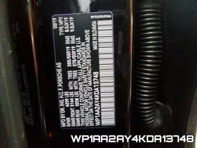 WP1AA2AY4KDA13748 фото 2