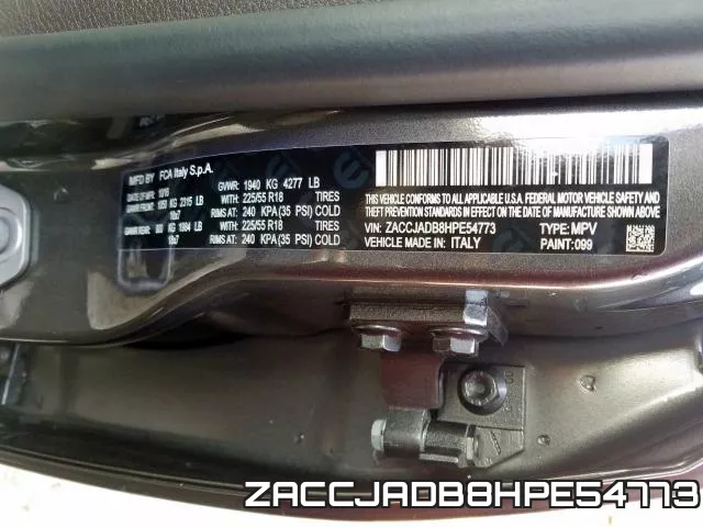 ZACCJADB8HPE54773 фото 2