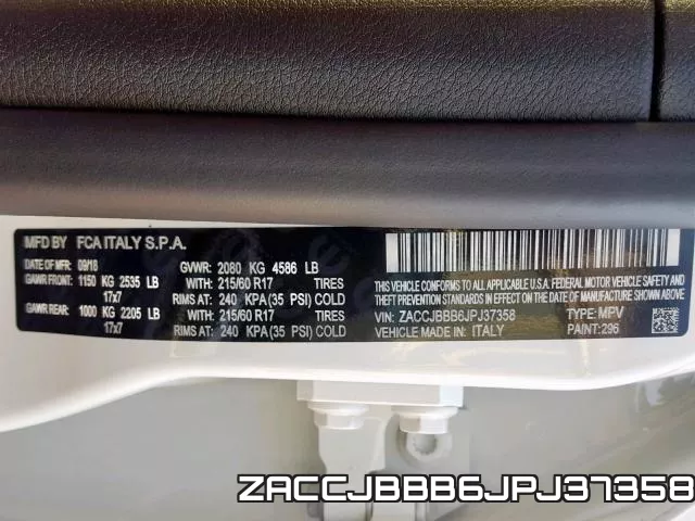 ZACCJBBB6JPJ37358 фото 2