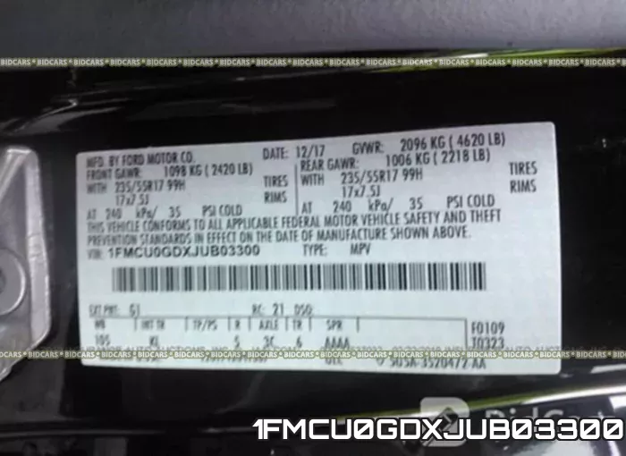 1FMCU0GDXJUB03300 фото 10