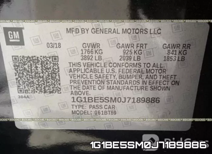 1G1BE5SM0J7189886 фото 10