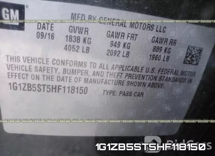 1G1ZB5ST5HF118150 фото 10