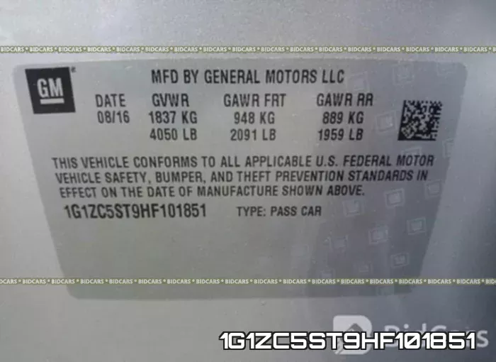 1G1ZC5ST9HF101851 фото 10