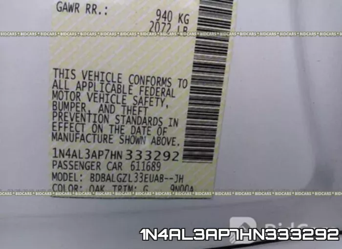 1N4AL3AP7HN333292 фото 10
