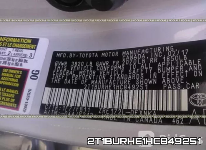 2T1BURHE1HC849251 фото 10