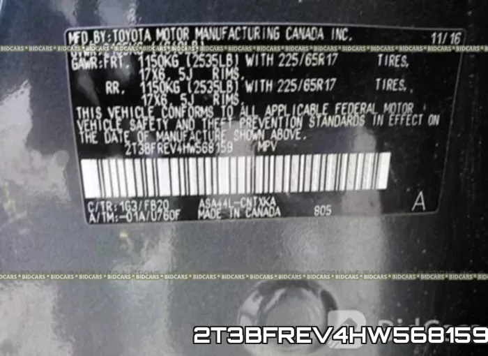 2T3BFREV4HW568159 фото 10