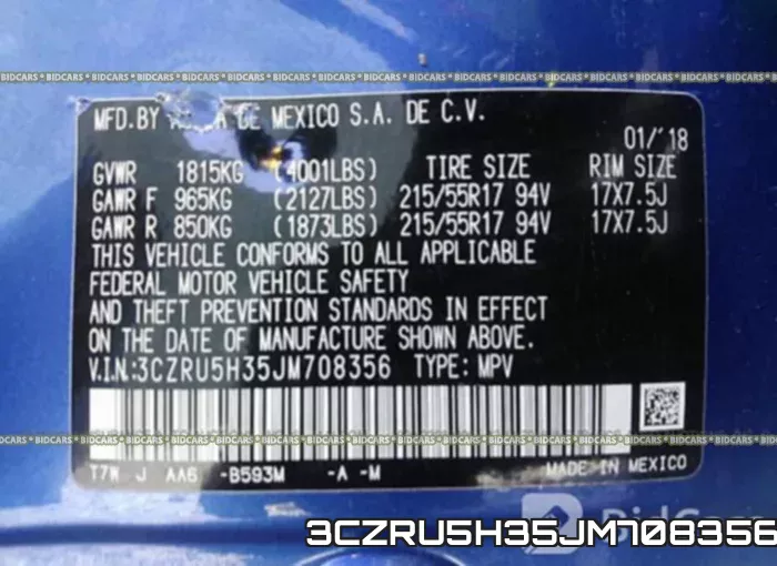 3CZRU5H35JM708356 фото 10