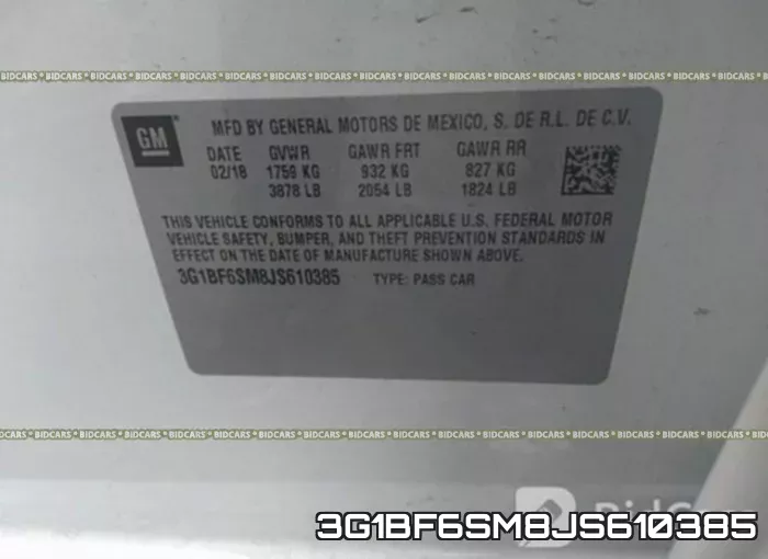 3G1BF6SM8JS610385 фото 10