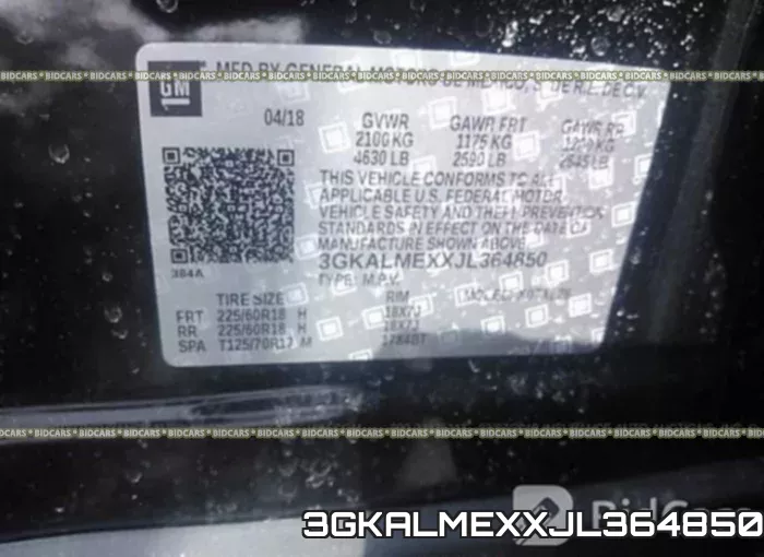 3GKALMEXXJL364850 фото 10