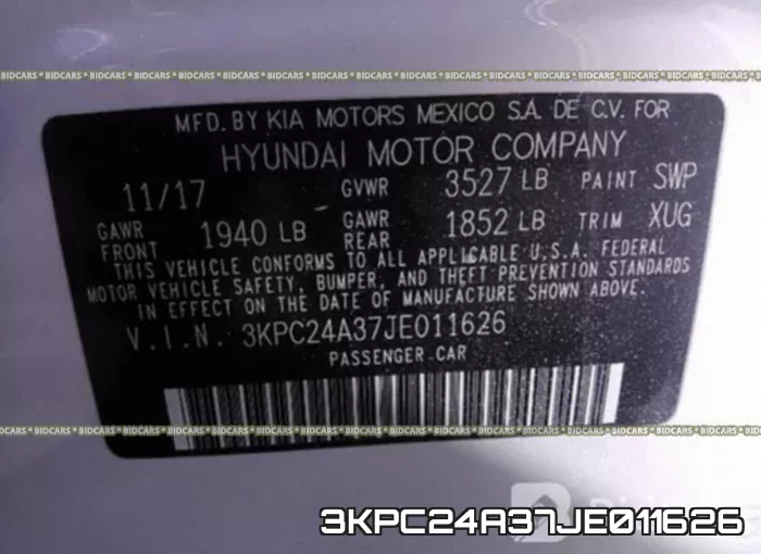 3KPC24A37JE011626 фото 10