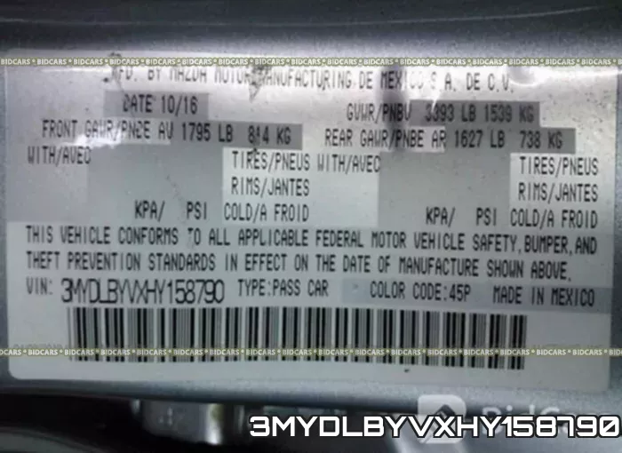 3MYDLBYVXHY158790 фото 10